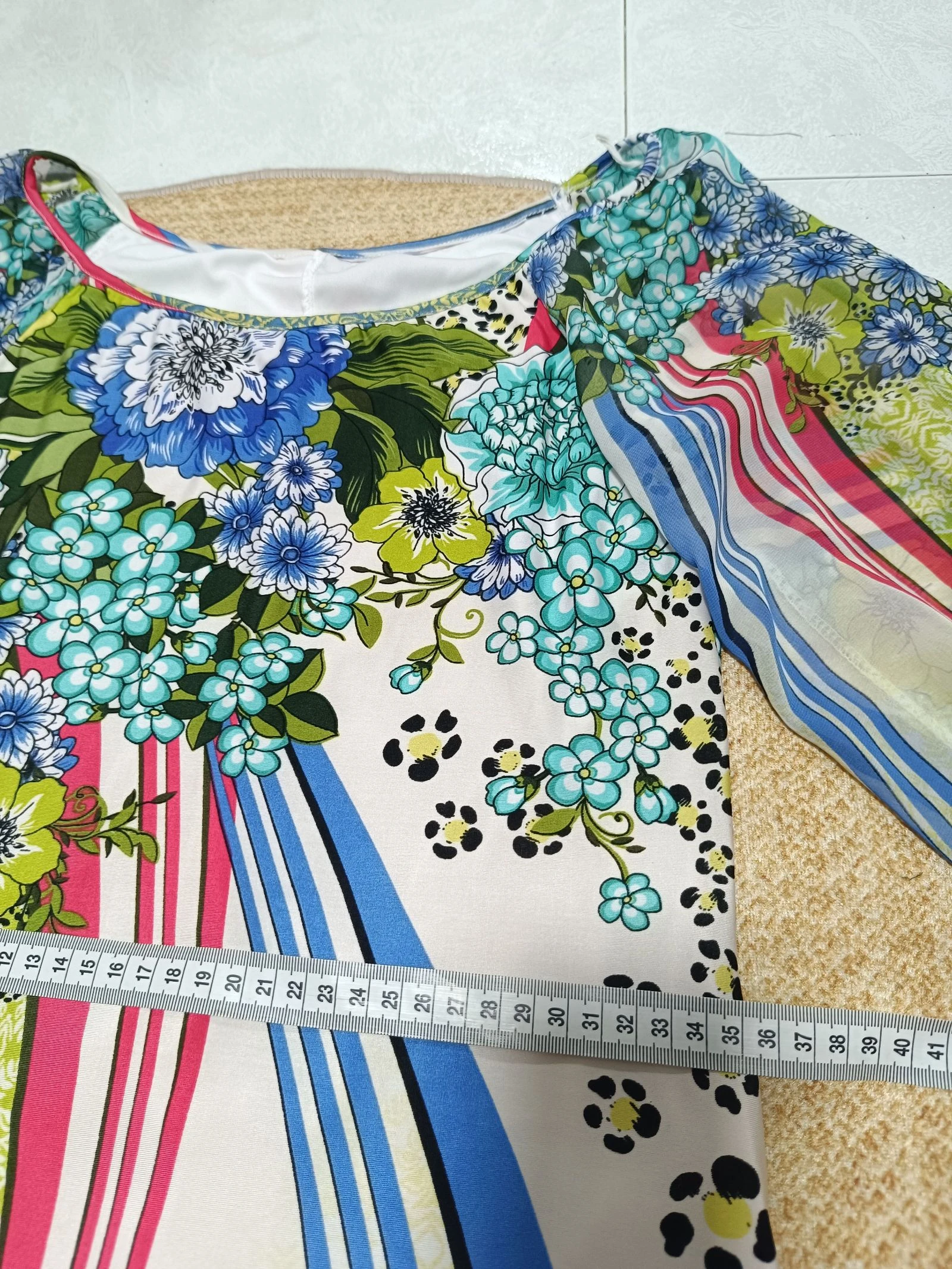 Printed chiffon sleeved dress – photo 7